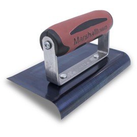 MARSHALLTOWN Curved Concrete Edger, 6 x 4 Blue Steel Blade, 5/8 Lip x 1/2 Radius, Made In The USA, 138BD