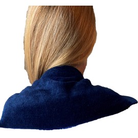 Microwavable Heating Bag, Rice Filled, Plush Velour Cover, Natural, No Scents Added, Handcrafted in The USA, Back, Neck Pain, Arthritis, Cramps (Navy Set of 2 Pads)