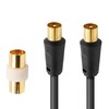 APM 408019 - TV Cable Male/Male 9.52mm + Female Adapter