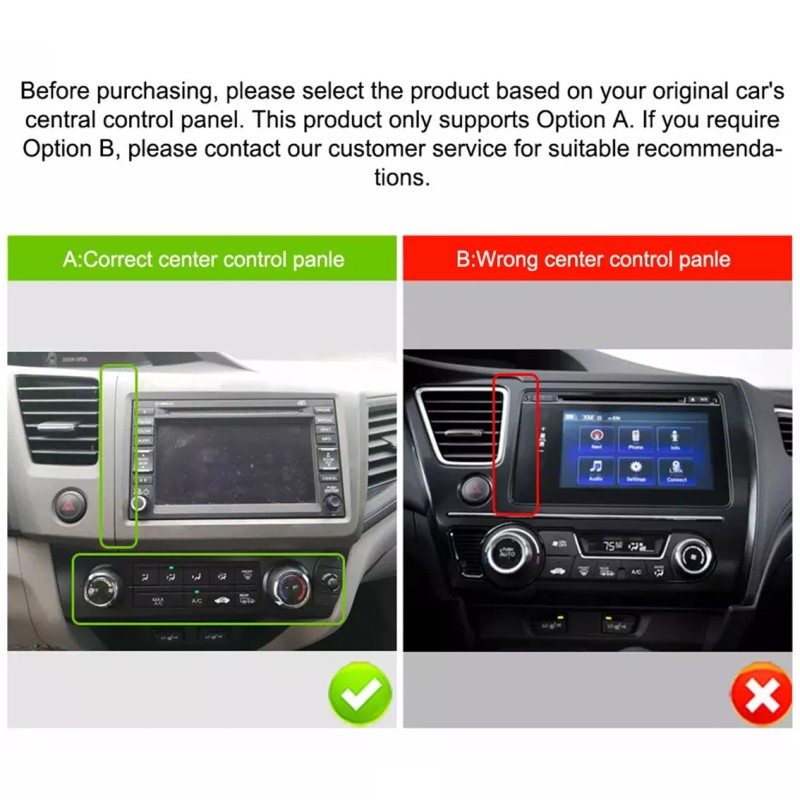 Apple Carplay For 2012-2015 Honda Civic Car Stereo Radio Android