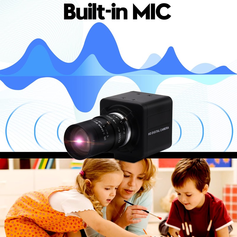 IFWATER 4K Ultra HD 5-50mm Zoom Manual Lens USB Web