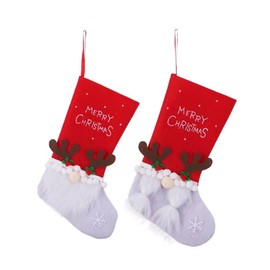 Christmas Stocking Set of 2 Large Santa Stocking Filling Hanging Christmas Decoration Santa Stockings for Fireplace, Wall, Stairs, Christmas Tree