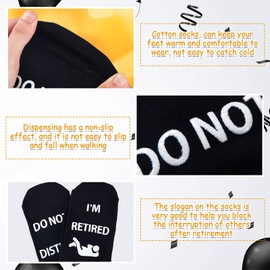 SATINIOR Funny Unisex Cotton Socks Gamer Socks for Men Women Retirees Gifts(Do Not Disturb)
