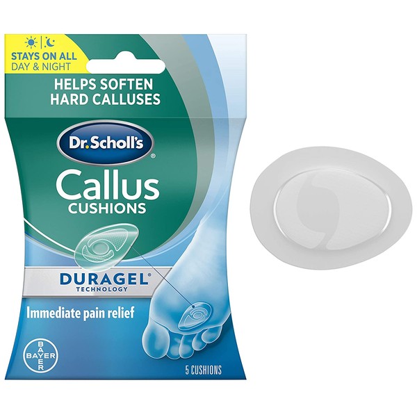 Dr. Scholl's CALLUS CUSHION with Duragel Technology, 5ct // Relieves Callus Pressure and Provides Cushioning Protection against Shoe Pressure and Friction for All-Day Pain Relief