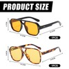 FFDHWU 2 Pieces Of Retro Double Bridge Sunglasses, Fashionable Polarized