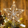 Seasboes Christmas Tree Topper Star, Christmas Tree Topper, Christmas Tree Topper Star, LED Christmas Tree Topper for Festive Christmas at Home, Christmas Tree Decoration (Silver)