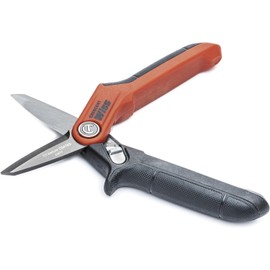 Crescent Wiss 7-1/2" Titanium Coated Tradesman Utility Shears - Industrial Heavy Duty Utility Shears/Scissors for Cutting Leather, Wire, Cardboard - CW7T