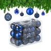 Relaxdays Christmas Baubles Set of 50, Glitter, Matte and Shiny