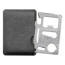 SWISS+TECH ST33309 15-in-1 Credit Card Survival Multi-Tool for Wallet, Keychain, Pocket (Single Pack)