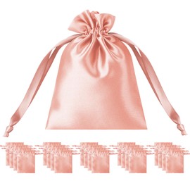 TopTie 50 PCS Thick Satin Drawstring Bag for Wedding Party, Silk Jewelry Bag 4.7 X 6 Inches Storage Pouch Bag