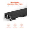 VEVOR Bypass Door Hardware, 4ft Heavy Duty Bypass Sliding Door