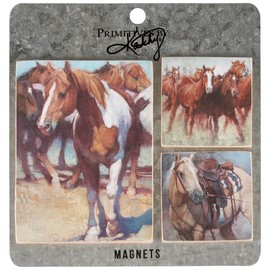 Primitives by Kathy Western Horse Magnet Set