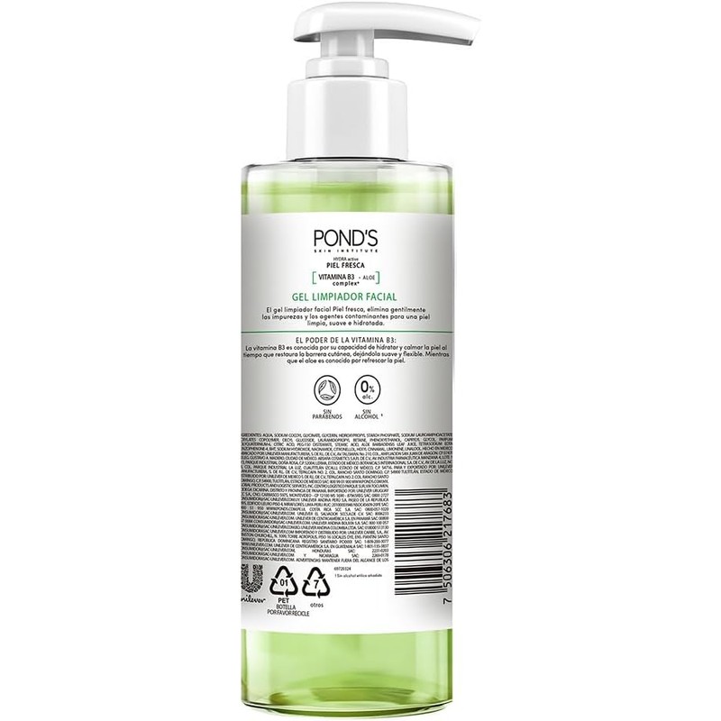 Gel Limpiador Facial Pond's Fruity Hydra Fresh Aloe 200 ml
