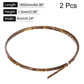sourcing map 2 Pack Plastic Binding Purfling Strip 1650x6x1.5mm Guitar Binding Edge Trims for Acoustic Classical Guitar Dark Brown