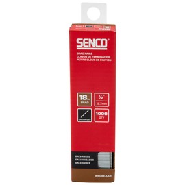 SENCO AX08EAAR 1/2" 18 Gauge Brad Nails, Galvanized Finish 1,000 Count Pack
