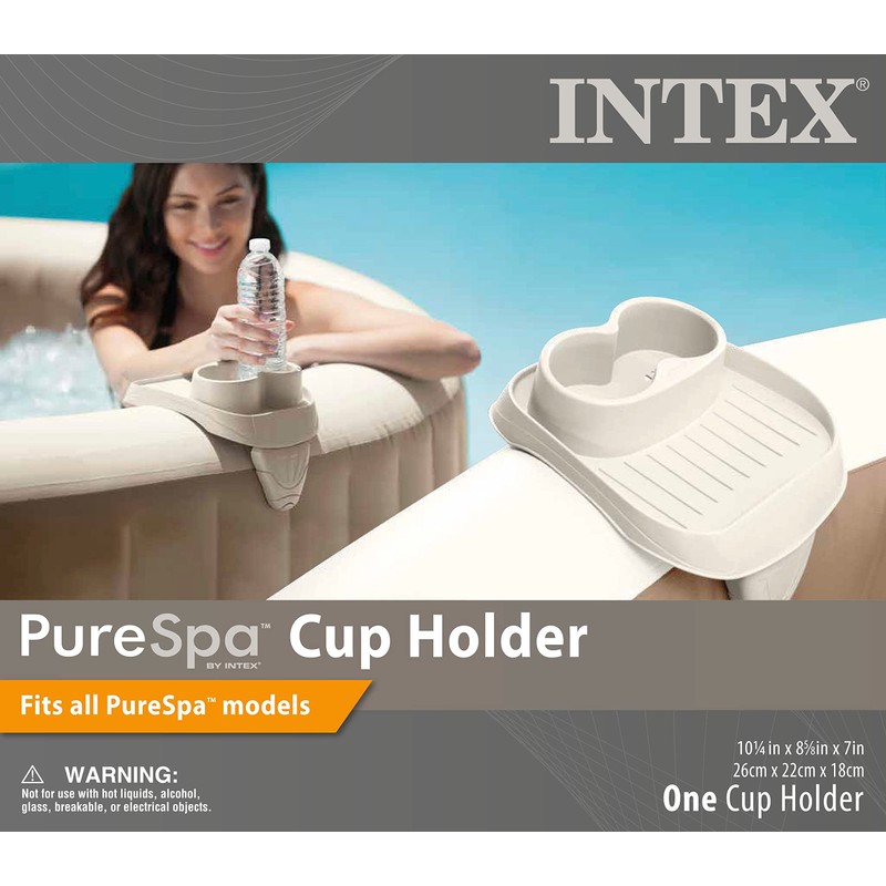 Intex PureSpa Attachable Cup Holder for Spa Wall, Pool and