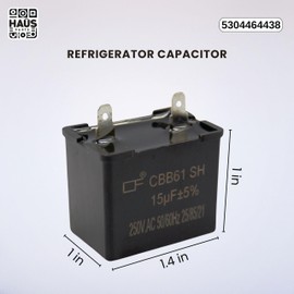 Haüs Parts 5304464438 Refrigerator Run Capacitor Replacement – Compatible with Frigidaire, Kenmore, Electrolux – Replaces PS2333670, AP4315853, F300399, 216236200 (4-Pack)
