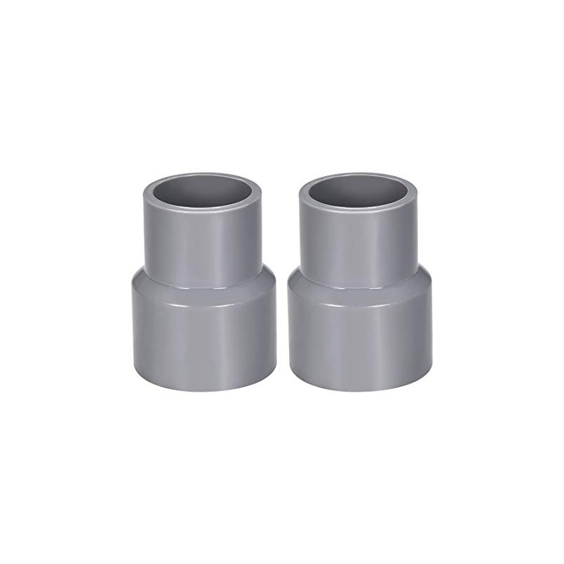 sourcing map PVC DWV Reducing Coupling Schedule 40 Gray 32mm