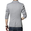 DAVID.ANN Men's Casual Fit One Button Center Vent Blazer Jacket,Grey