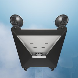 DAIERTEK Starlink Mini Car Mount Protect Silicone Case for Starlink Mini with Suction Cup 2-in-1 Roof Mount Cover for Sunroof Window RV