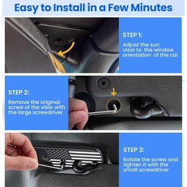 AIXXCUVQ Aluminum Alloy Upgraded Sun Visor Repair Kit Repair Kit Sun Visor Repair Uick and Easy Repair Loose Visor JL 2018-2023