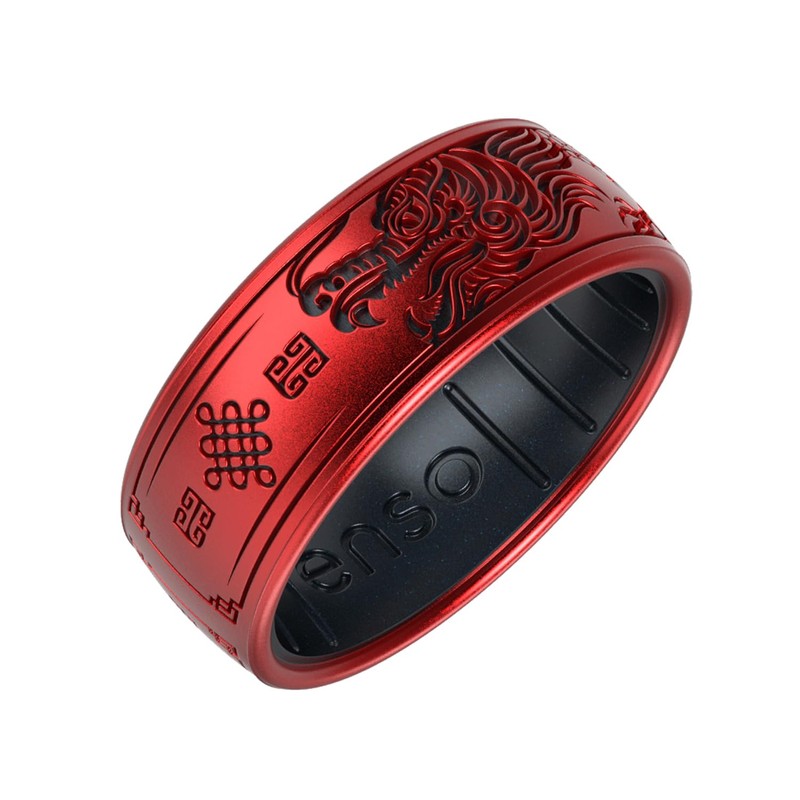 Enso Rings Etched Dualtone Silicone Ring - Comfortable and Flexible