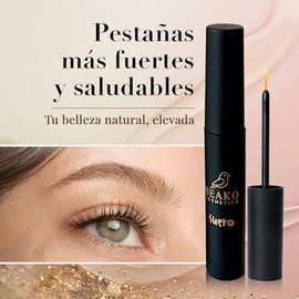 Beako Co. Sérum Pestañas - Suero Alargador con Marine Lash Complex - Péptidos, Queratina y Vitamina E - Densidad y Fortaleza                          