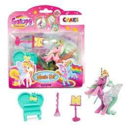 GALUPY Unicorn Music Set - Mini Spielset Einhorn Spielzeug mit Zubehör , Einhorn Figuren zum Sammeln