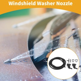 INFINAUTO Windshield Washer Nozzle Kit for Ford Fusion 2008-2012 No.8E5Z17603A with Gaskets,Hose Connector,Fluid Hose