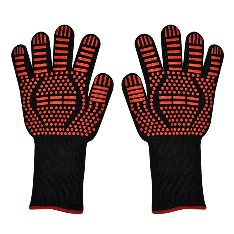 1 Pair of Fireproof High Temperature Resistant Microwave Oven Gloves