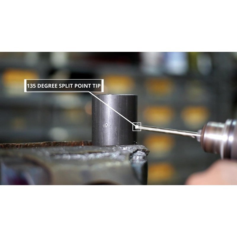 Drill America #40 Cobalt Heavy Duty Split Point Stub Drill