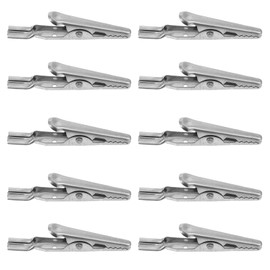 Uonlytech 10pcs Alligator Clips Stainless Steel Clamps Quick Testing