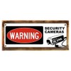 Homebody Accents Framed Warning, Security Cameras in Use 4"x12" Metal