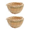 Baoblaze 2pcs Bamboo Canary Nest toy Finch Breeding Nesting Hanging