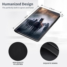 Server Book for Waitress Cute Cat Server Wallet Waiter Book Durable Tiger Waitress Book with Money Pocket and Zipper High Capacity Waiter Black Cute Server Book Heart is Strong Server Book