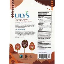 LILYS CHOCOLATE Peanut Butter Cups, Dark Chocolate, 3.2 OZ