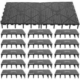 TEHAUX 20pcs Hexagon Aquarium Undergravel Tank Convenient Fish Tank Bottom Plate PVC Splicing Clapboard Bottom Fish Divider Aquarium Stand (Black)