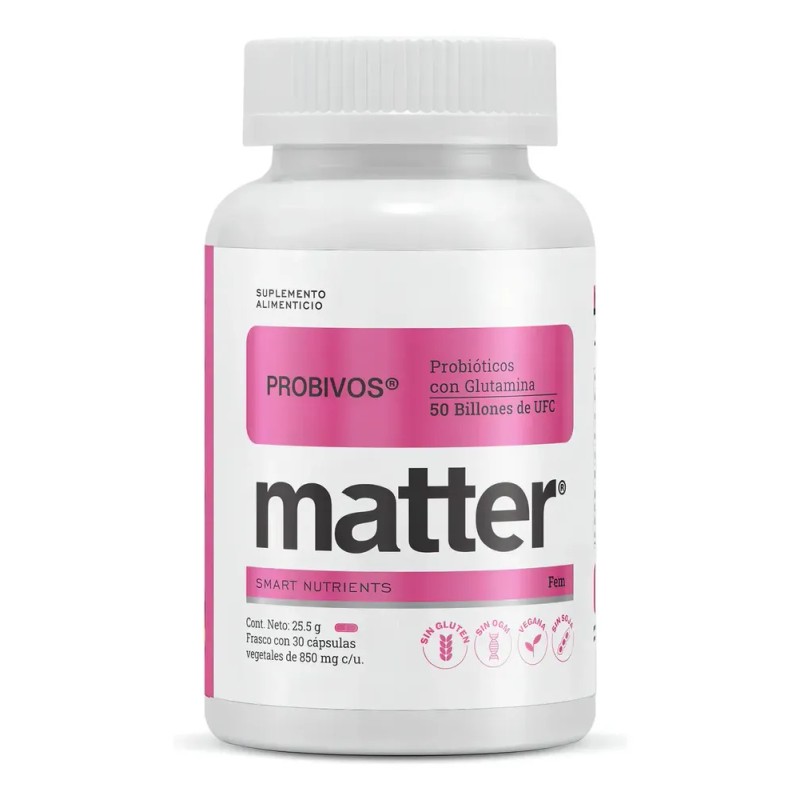 Matter Probivos Probióticos Con Glutamina 30 Caps Sabor Sin Sabor