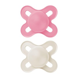 MAM MAM Original Start Matte Newborn Baby Pacifier, Best Pacifier for Breastfed Babies, Sterilizer Case, Girl, 0-3 Months (Pack of 2)