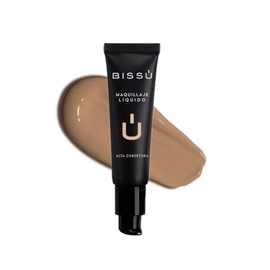 Nuevo Maquillaje Liquido Bissu | Alta Cobertura, 12 Horas de Duración, Acabado Mate, Resistente al Agua (05 Moccachino)