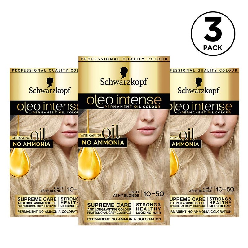 Schwarzkopf Oleo Intense Hair Dye, Pack of 3, Permanent Oil