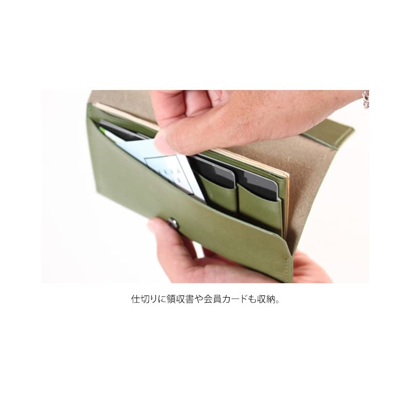 MASACCIO Over-lap Ultra Small Long Wallet, Genuine Leather, Long Wallet,