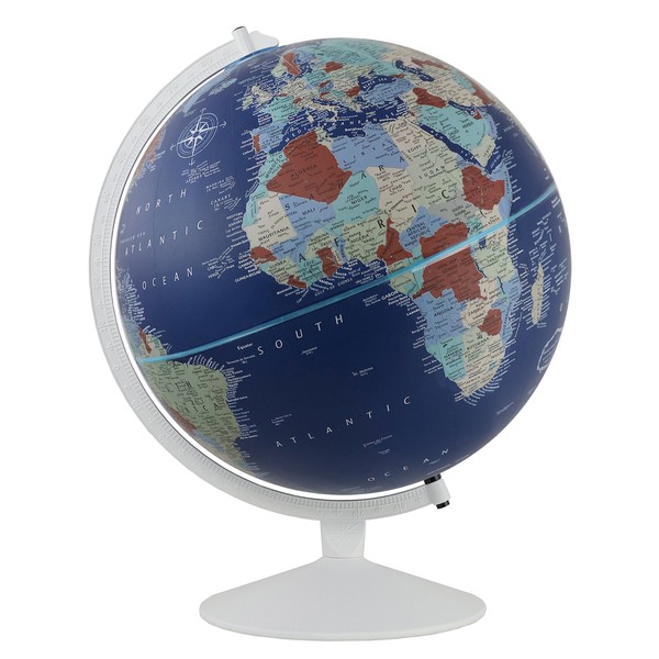 Replogle Sailor- Velvety Texture Nautical Themed Political World Globe, Designer Series(12"/30cm Diameter)
