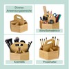 Relaxdays Bamboo Pen Holder, Rotating Desk Organiser, HBT 15 x
