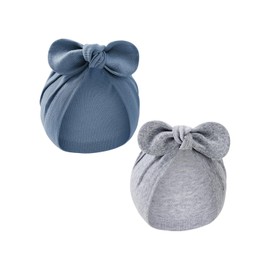 Durio Baumwolle Baby Mütze 0-24Monate Erstlingsmützen Neugeborene Mädchen Jungen Baby Beanie Newborn Mütze Mit Band