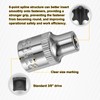 sourcing map 2pcs E-Torx Socket 3/8" Drive E8 External Torx
