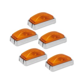 Neutron Motorsports 5pcs OBS Chevy GMC 3500 C30 Dually Tailgate Light Amber Lens Chrome Base 88-00