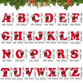 Letter Christmas Tree Hanging Ornaments, Christmas Letters Ornaments Letters Decorative Hanging Xmas Alphabet Letters for Christmas Tree (C)