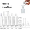 MORICOH Kulturbeutel, transparent, mit Reiseflaschen, 14-teiliges Set (100 ml) und