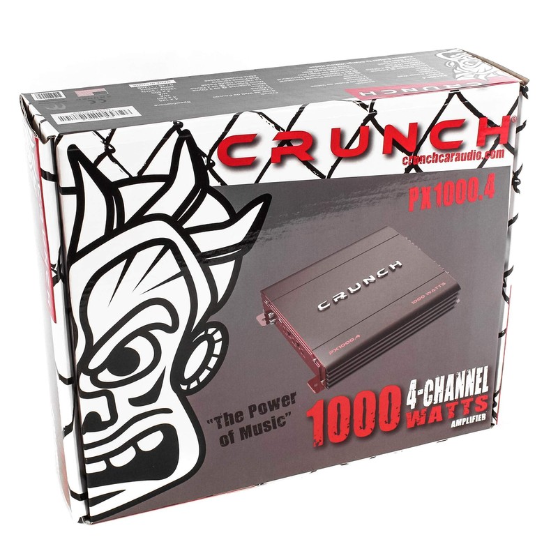 Crunch PX-1000.4, 4 Channel 1000 Watt, 4 Ohms Amp A/B